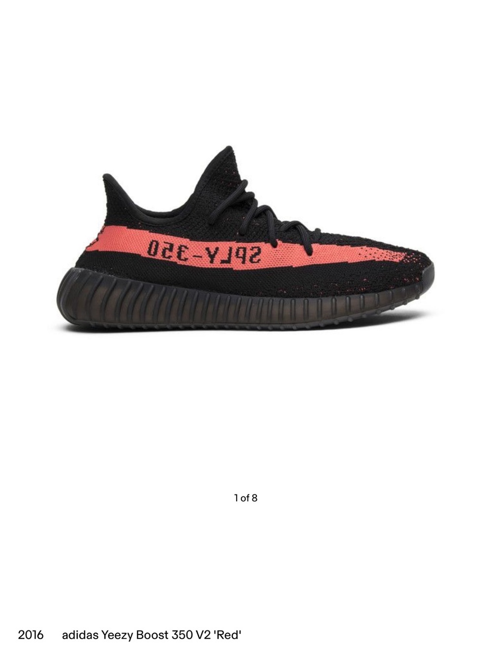 adidas Yeezy Boost 350 V2 Black with Red Stripe